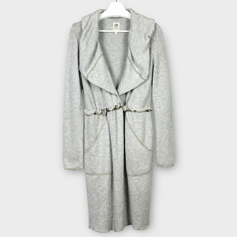 Anthropologie Tiny Rare Wool Blend Long Length Boho Cardigan Coat - Picture 9 of 11